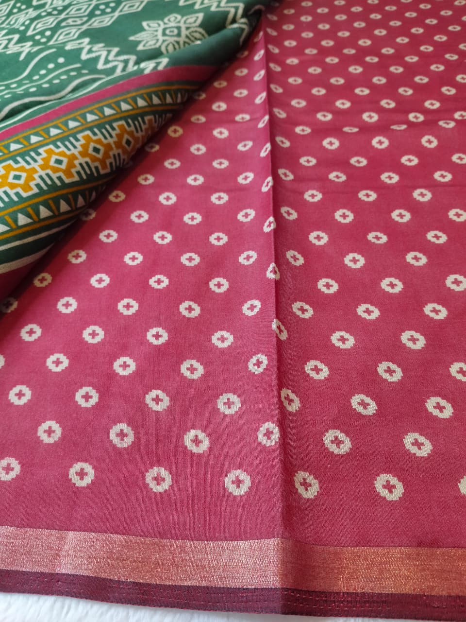 Mul Cotton Rangoli Prints Saree(Code MC-05)