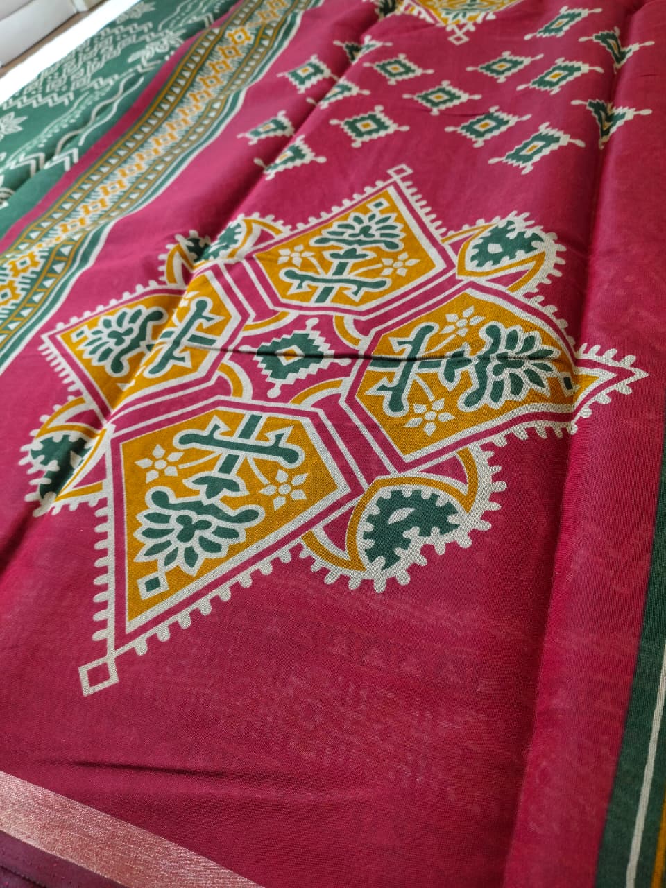 Mul Cotton Rangoli Prints Saree(Code MC-05)