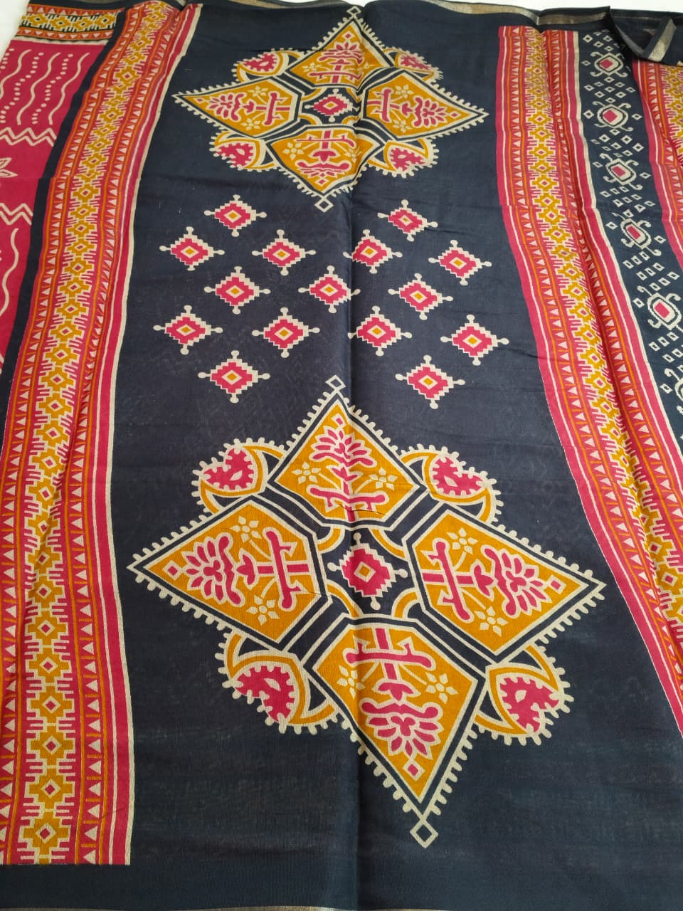 Mul Cotton Rangoli Prints Saree(Code MC-05)