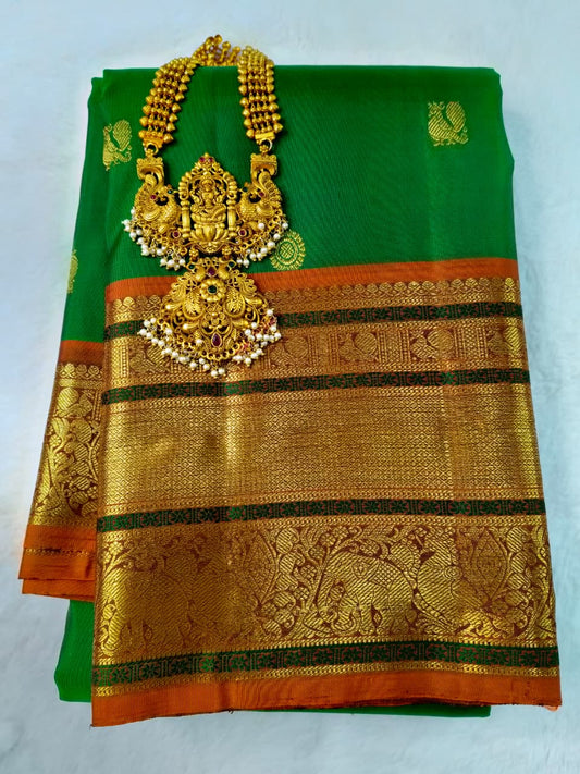 Molakalmuru Pure 1st Evening Morning Border Butta Saree (MMP-02)