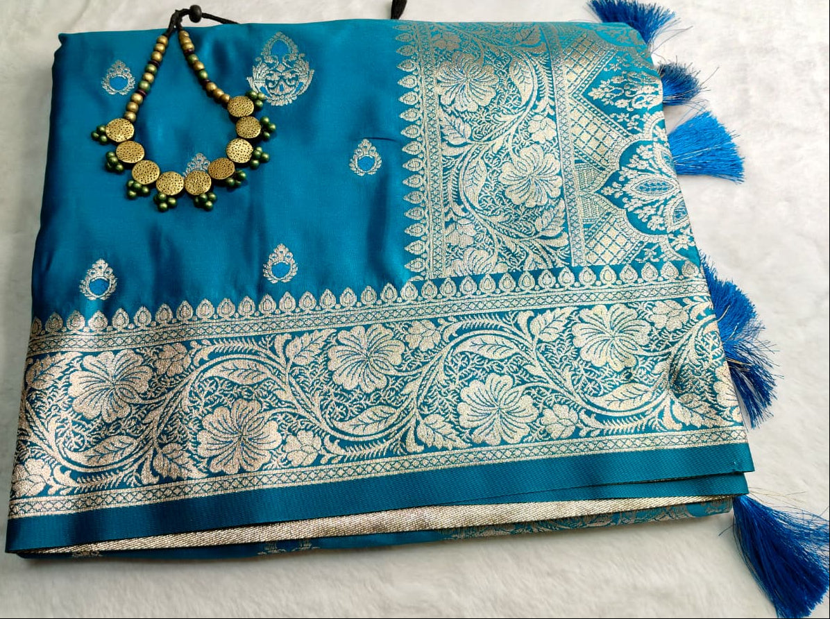 Banarasi Mushroo Silk Saree(Code PS-02)