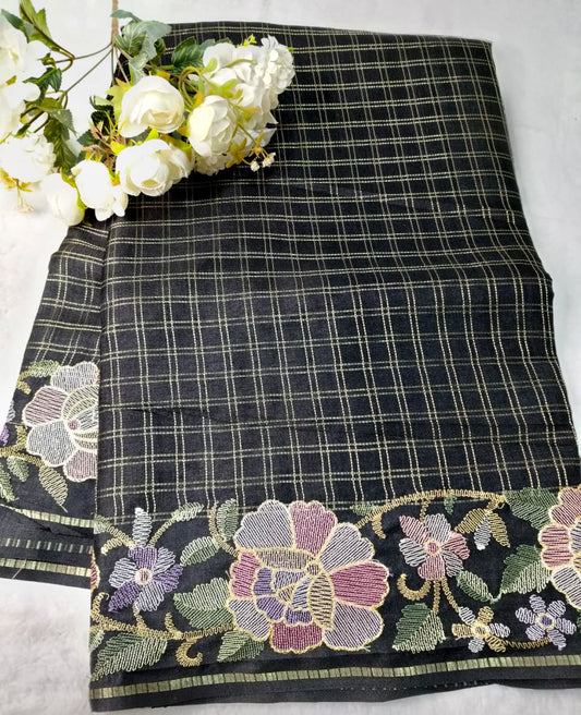 Premium Viscose Embroidered Saree(Code FTS-06)