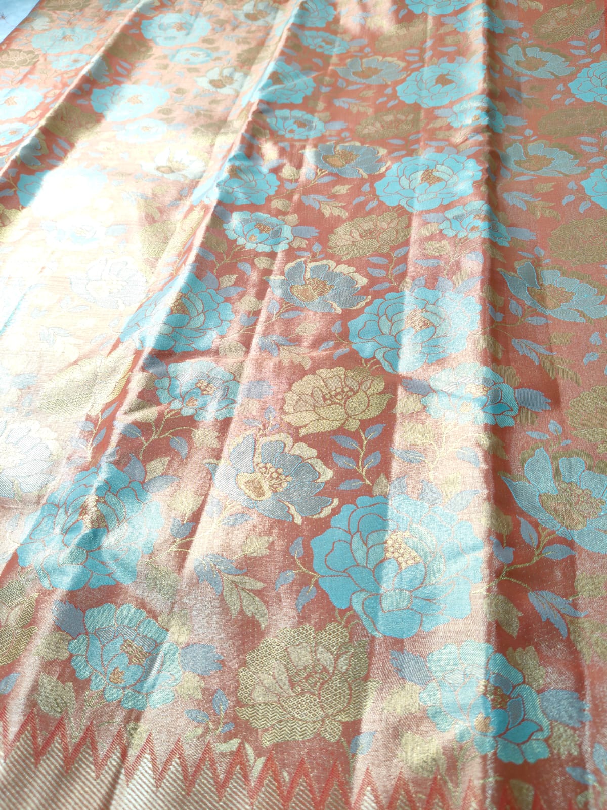 Pure Tissue Silk Floral Zari Saree-PTSS-01