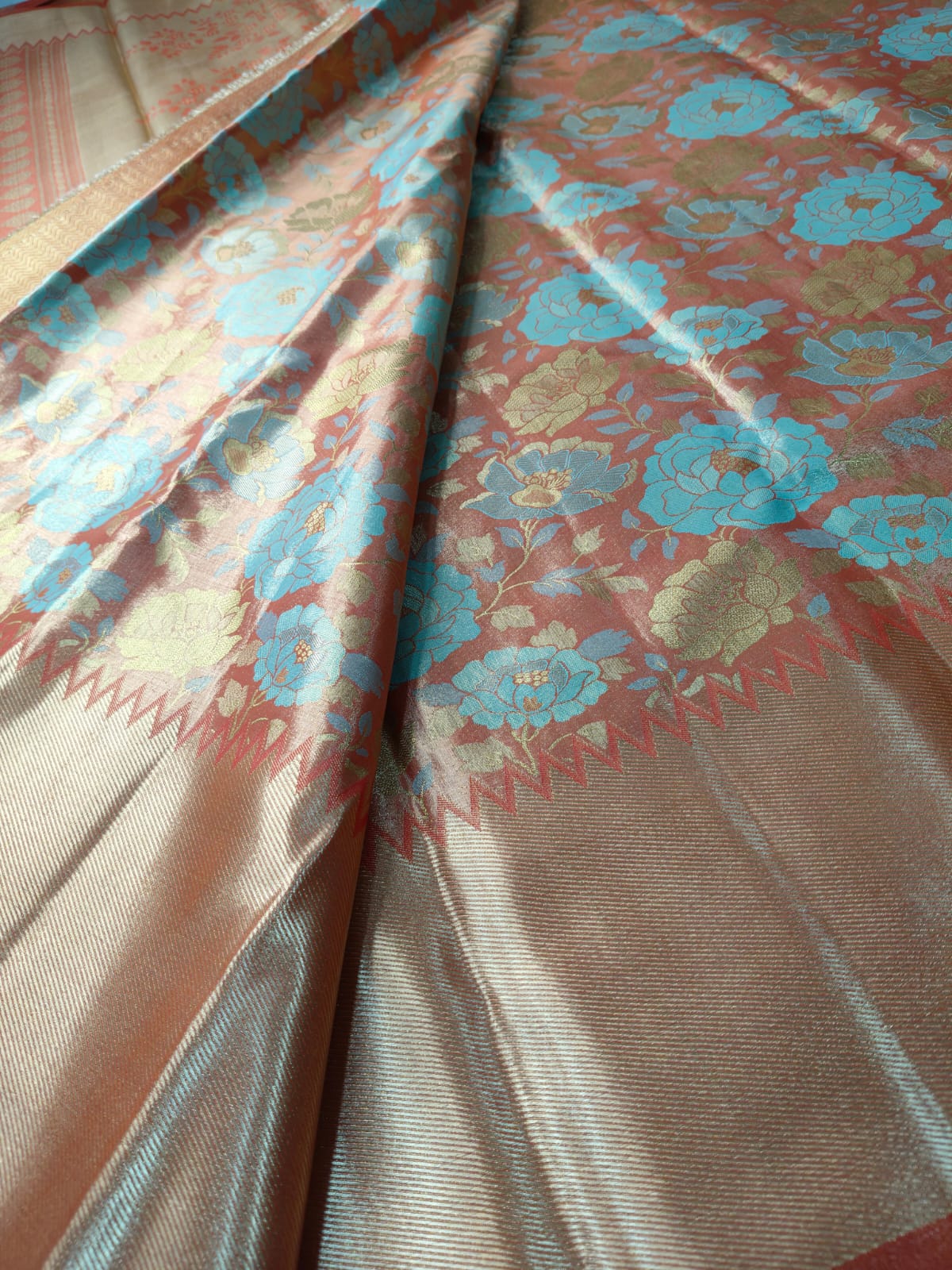 Pure Tissue Silk Floral Zari Saree-PTSS-01