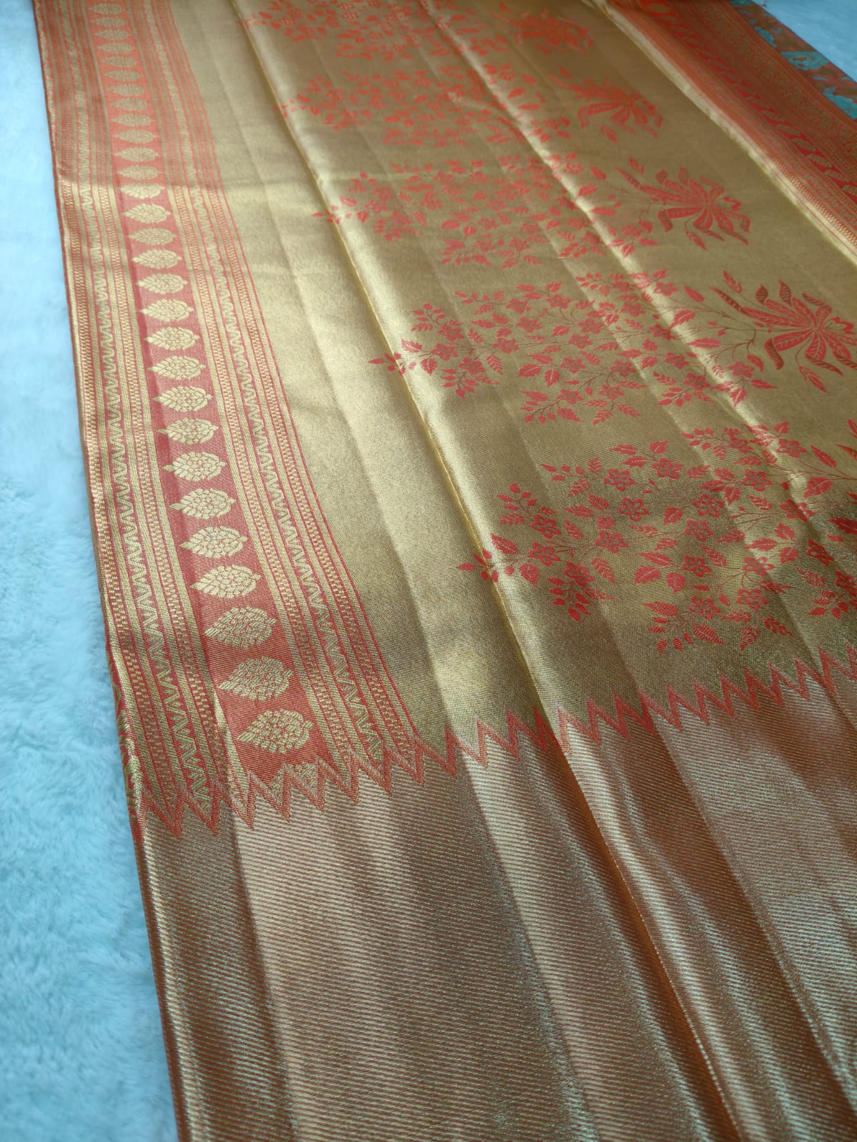 Pure Tissue Silk Floral Zari Saree-PTSS-01