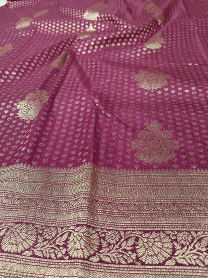 Royal Wine Zari Woven Traditional Premium semi silk Saree-SS-85
