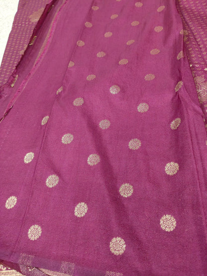 Royal Wine Zari Woven Traditional Premium semi silk Saree-SS-85