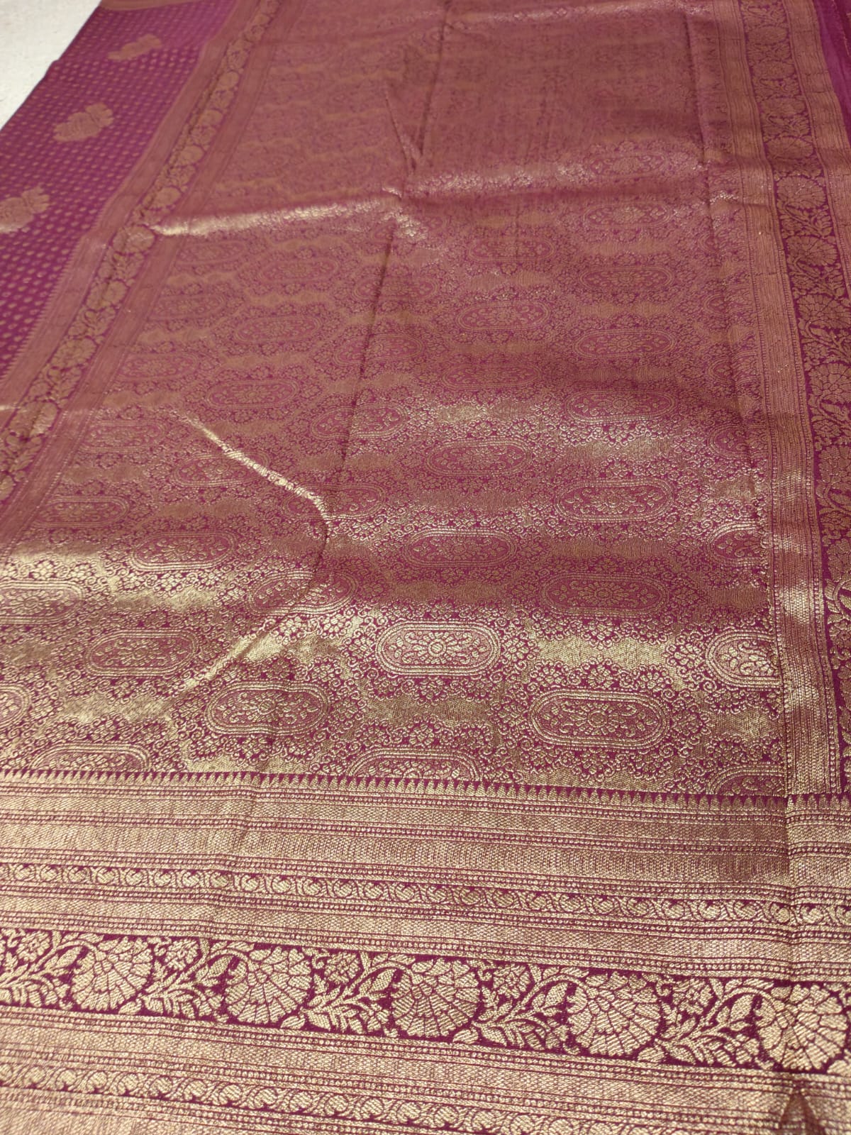Royal Wine Zari Woven Traditional Premium semi silk Saree-SS-85