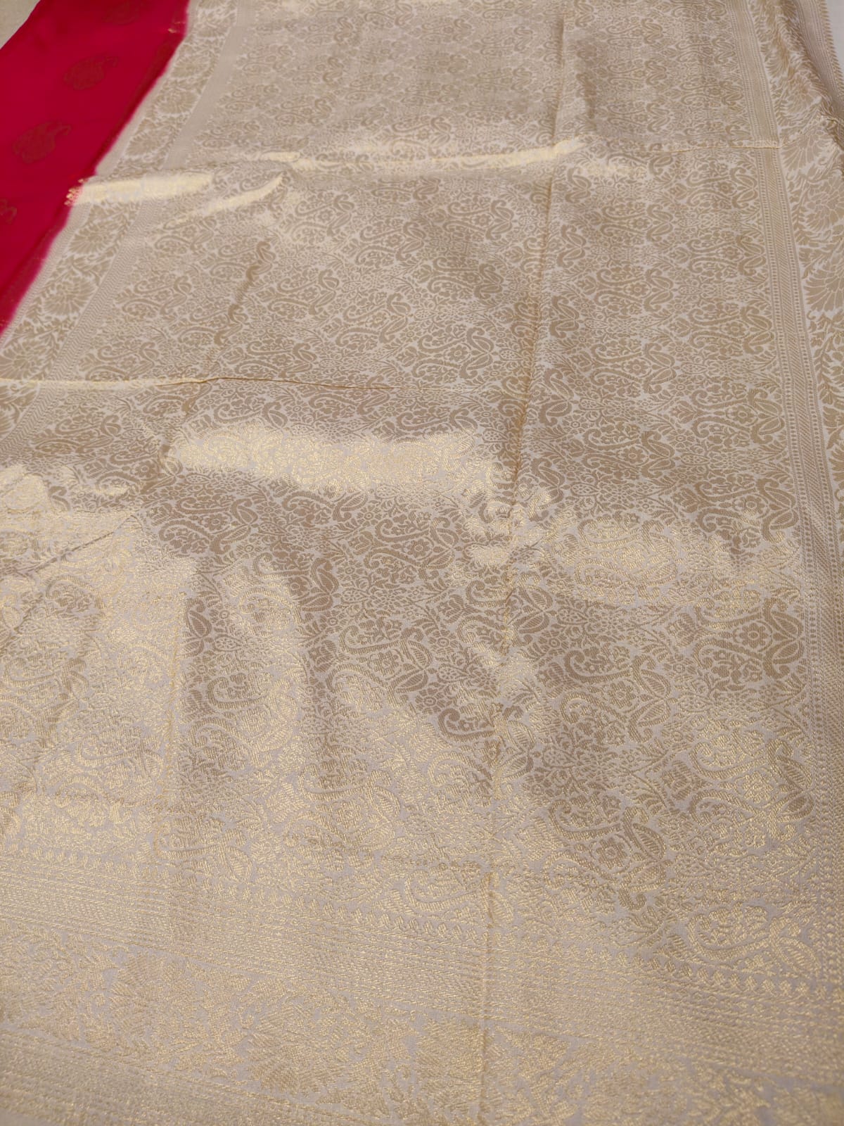 Elegant Rani Pink Premium Zari Saree-SS-86