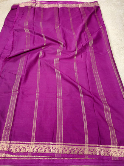 Royal Orchid Semi Mysore Crepe Silk Saree-SS-87