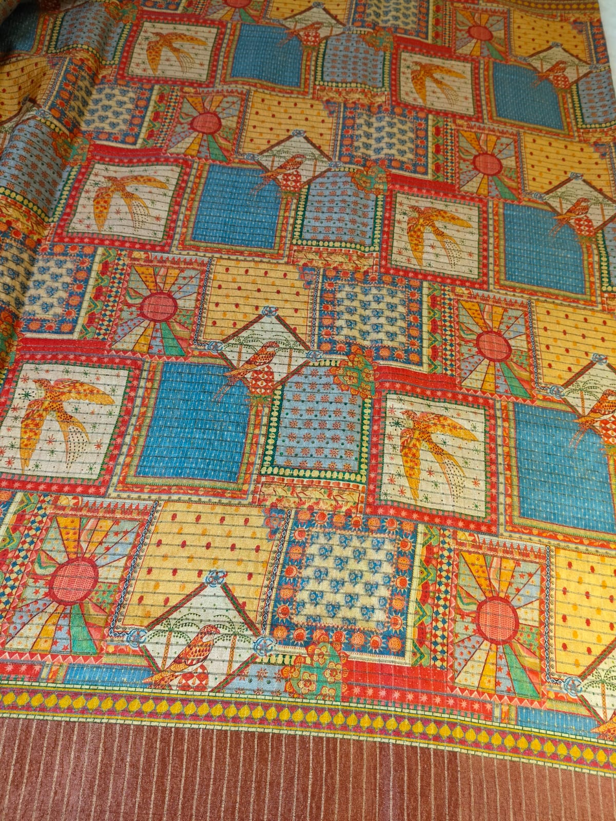 Mughal Art Tissue Saree – Intricate Heritage Motifs(Code MS-01)