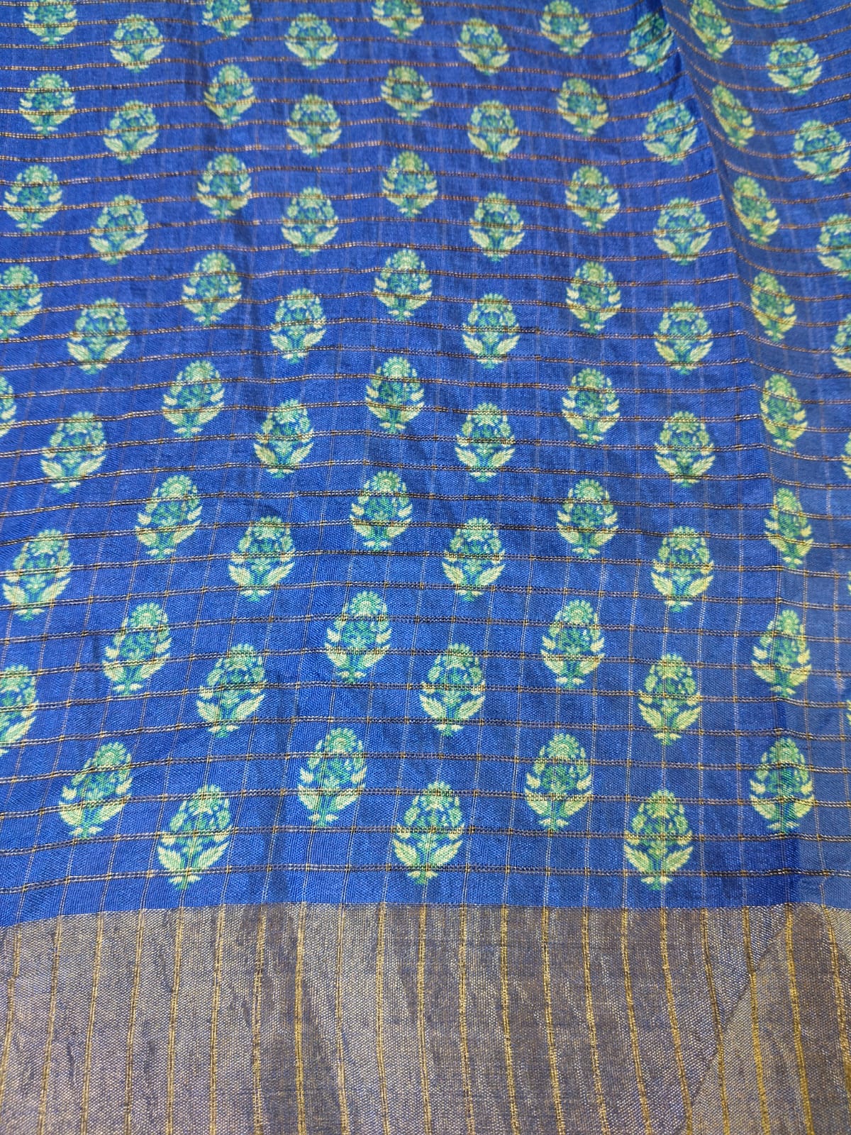 Mughal Art Tissue Saree – Intricate Heritage Motifs(Code MS-01)