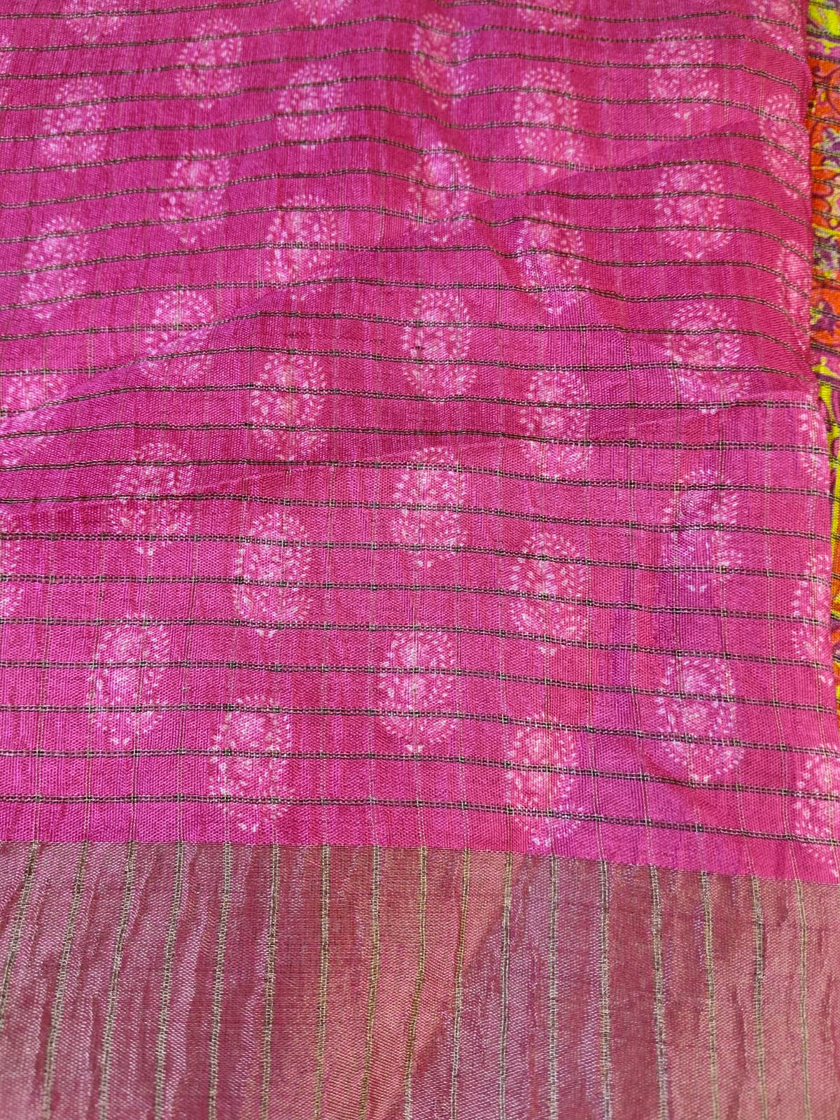Mughal Art Tissue Saree – Intricate Heritage Motifs(Code MS-01)