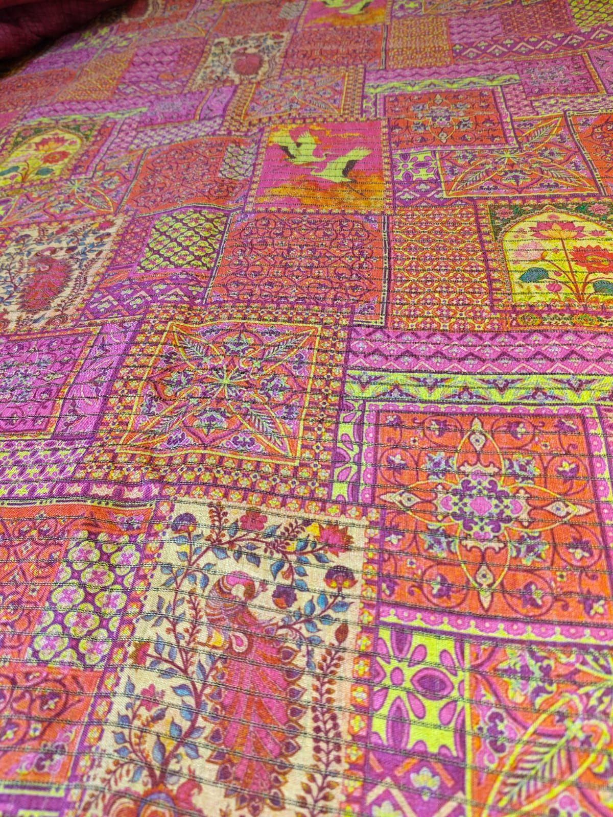 Mughal Art Tissue Saree – Intricate Heritage Motifs(Code MS-01)