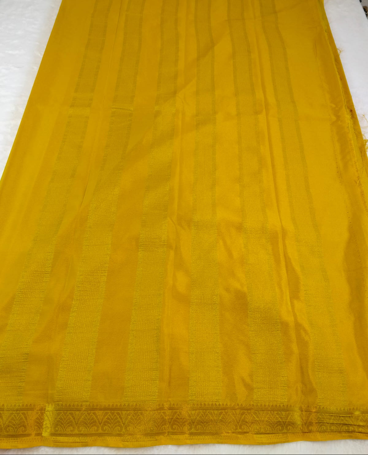 Semi Crepe Embroidery Work Saree(Code SS-31 )