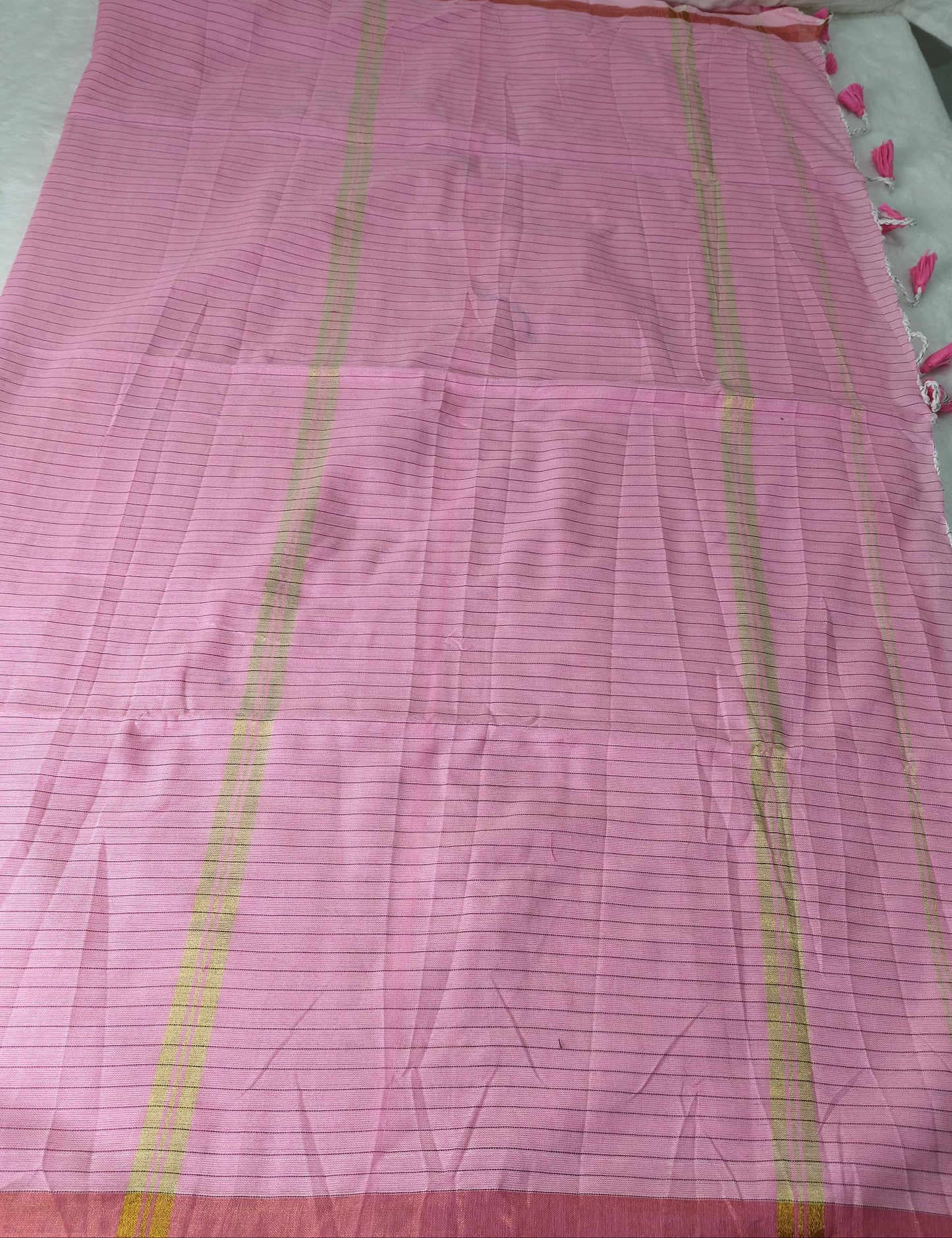 Khadi Cotton Sarees with stripes(KHDC-05)
