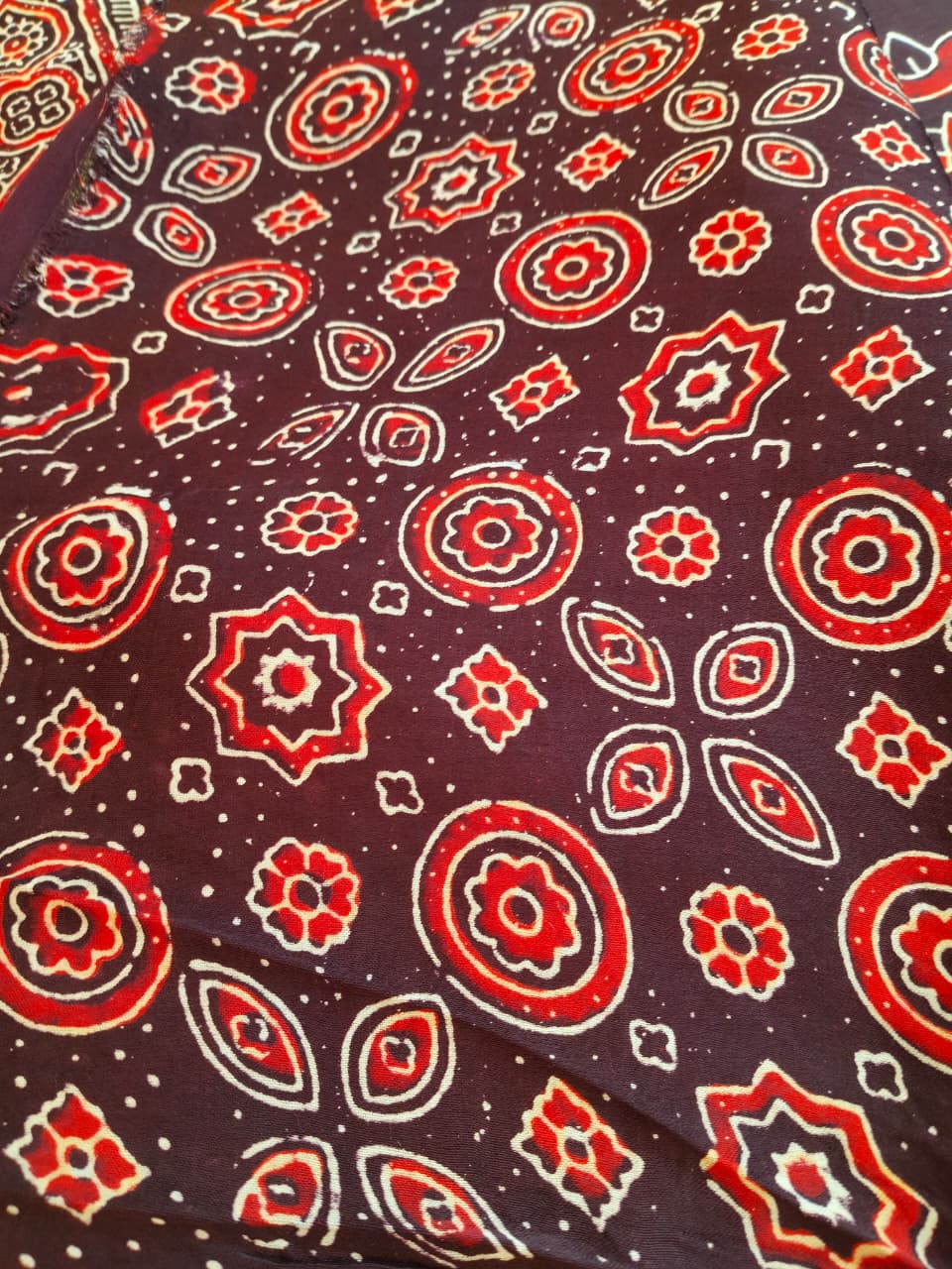 Premium Modal Silk Saree With Ajrakh Style Motifs (MDL-01)