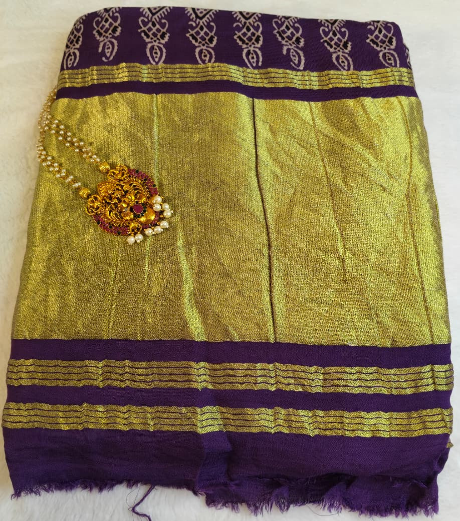 Premium Modal Silk Saree With Ajrakh Style Motifs (MDL-01)