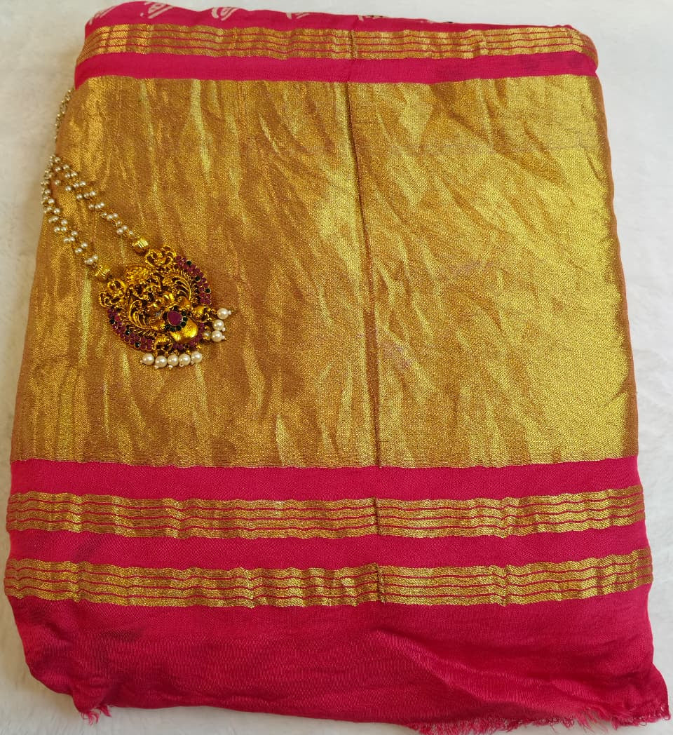Premium Modal Silk Saree With Ajrakh Style Motifs (MDL-01)