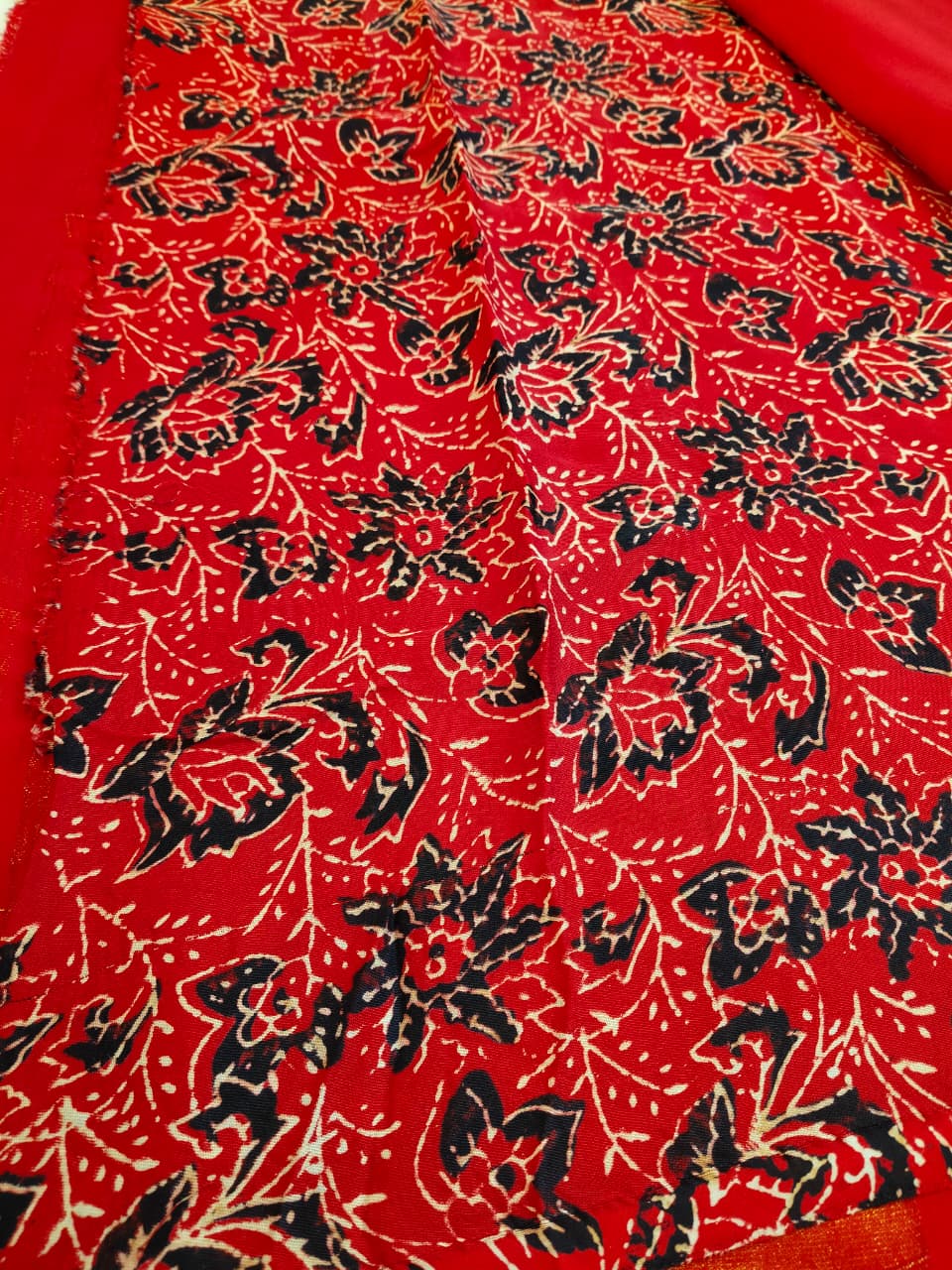 Premium Modal Silk Saree With Ajrakh Style Motifs (MDL-01)