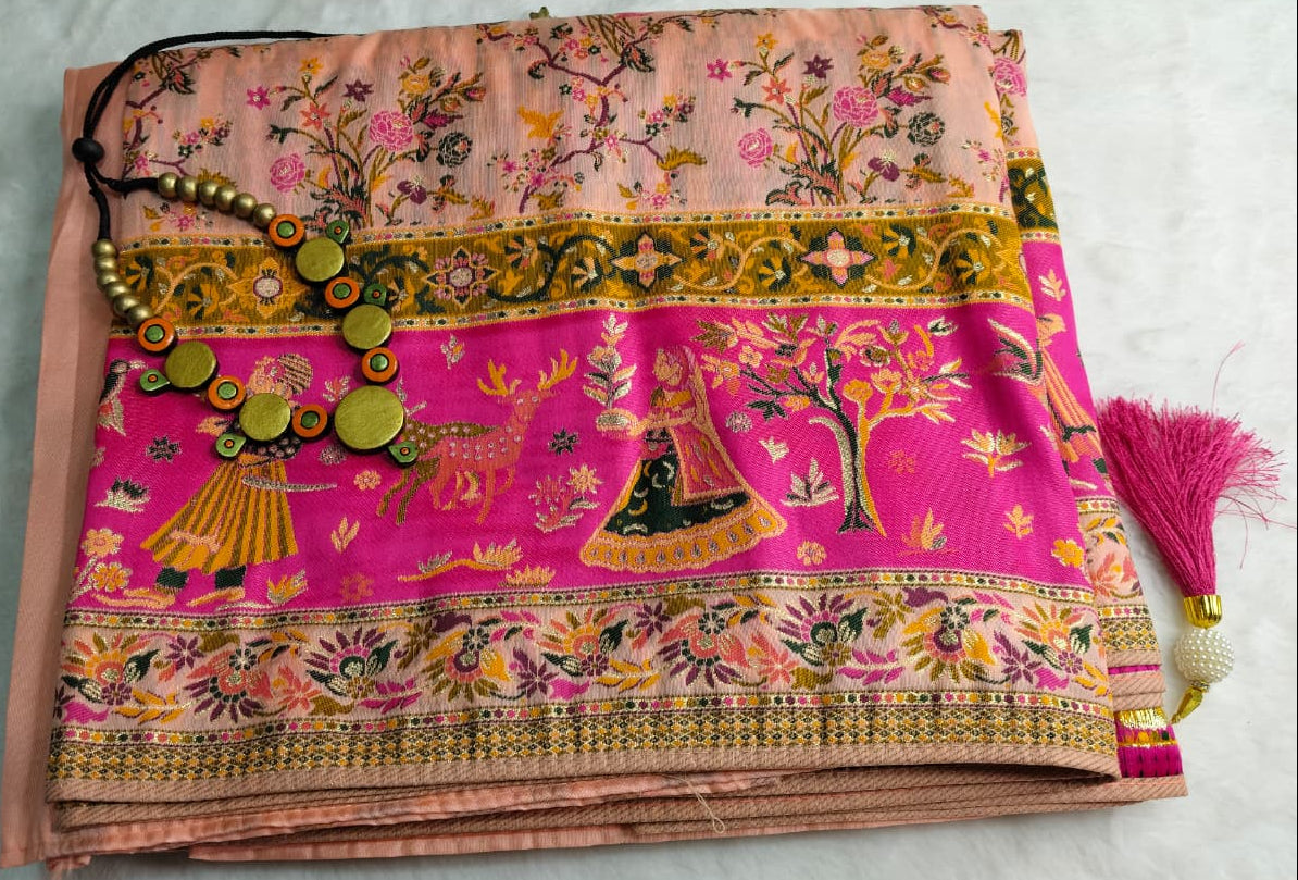 Premium Pashmina Weave Saree(Code PS-01)
