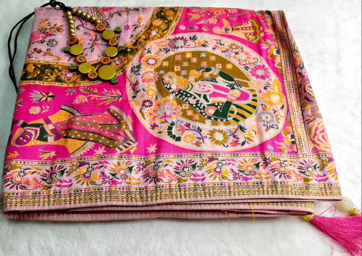 Premium Pashmina Weave Saree(Code PS-01)