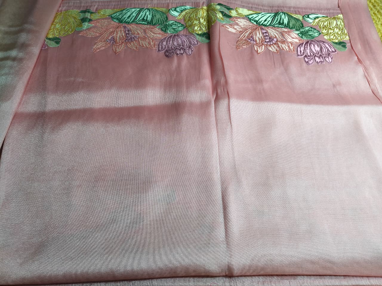 Pure Tissue Saree With Lotus Work (FTS-01)