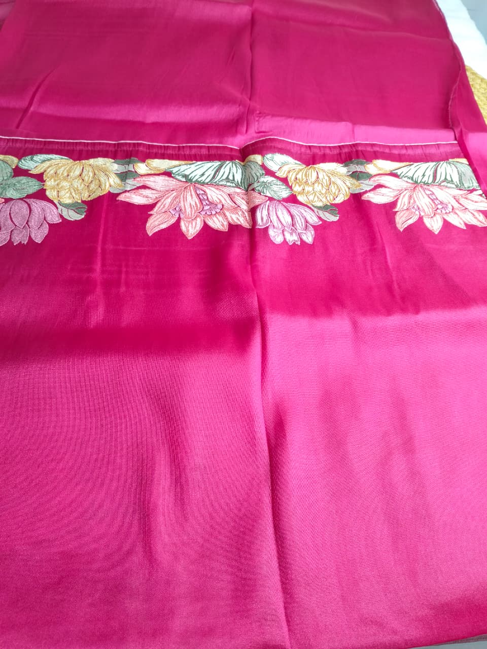 Pure Tissue Saree With Lotus Work (FTS-01)