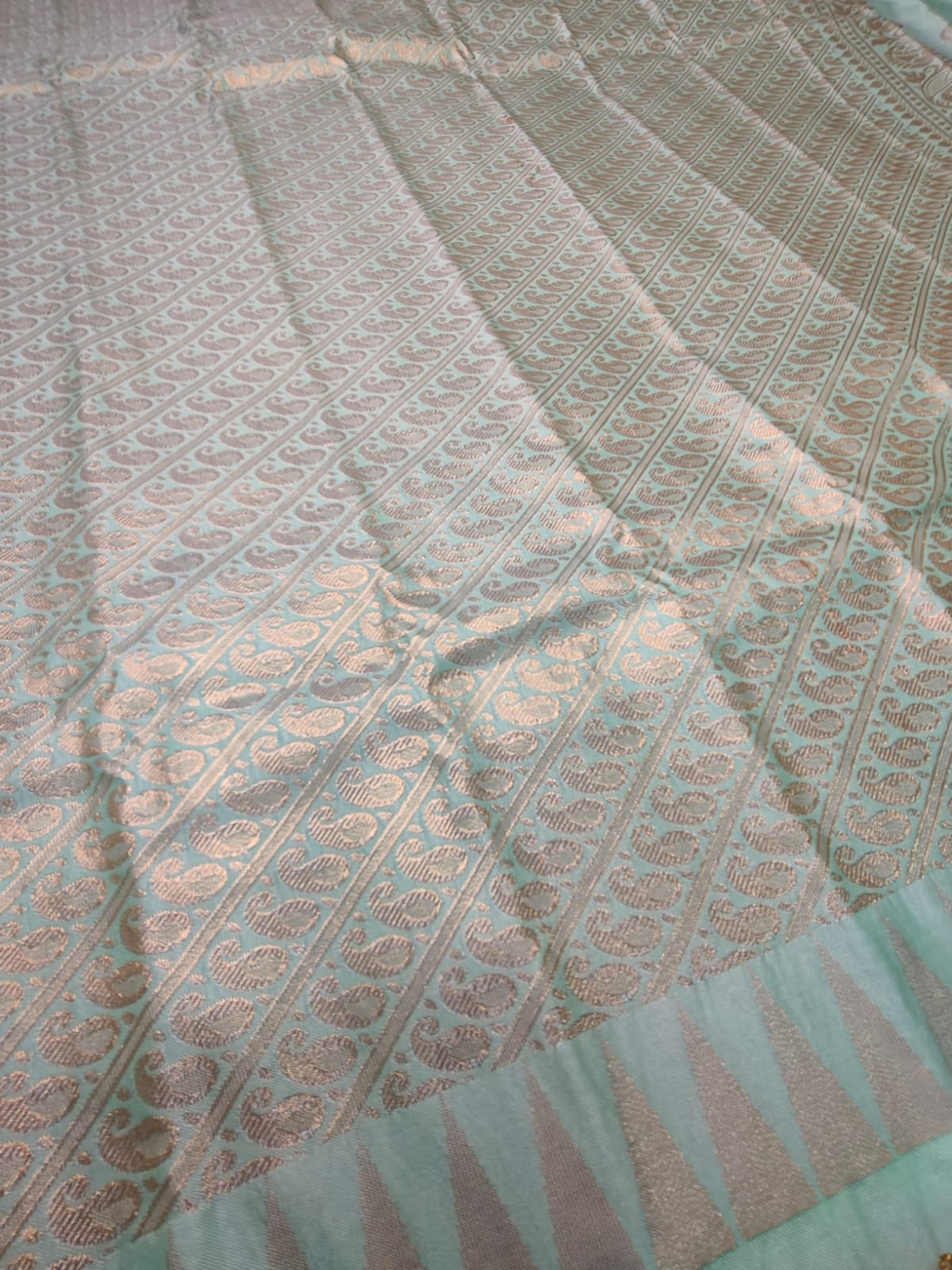 Semi Gadwal Saree with Rich Zari Border | Traditional Silk Saree - RSG-01