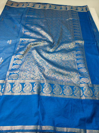 Semi Crepe Silk Saree with Rich Zari Border - SS-99