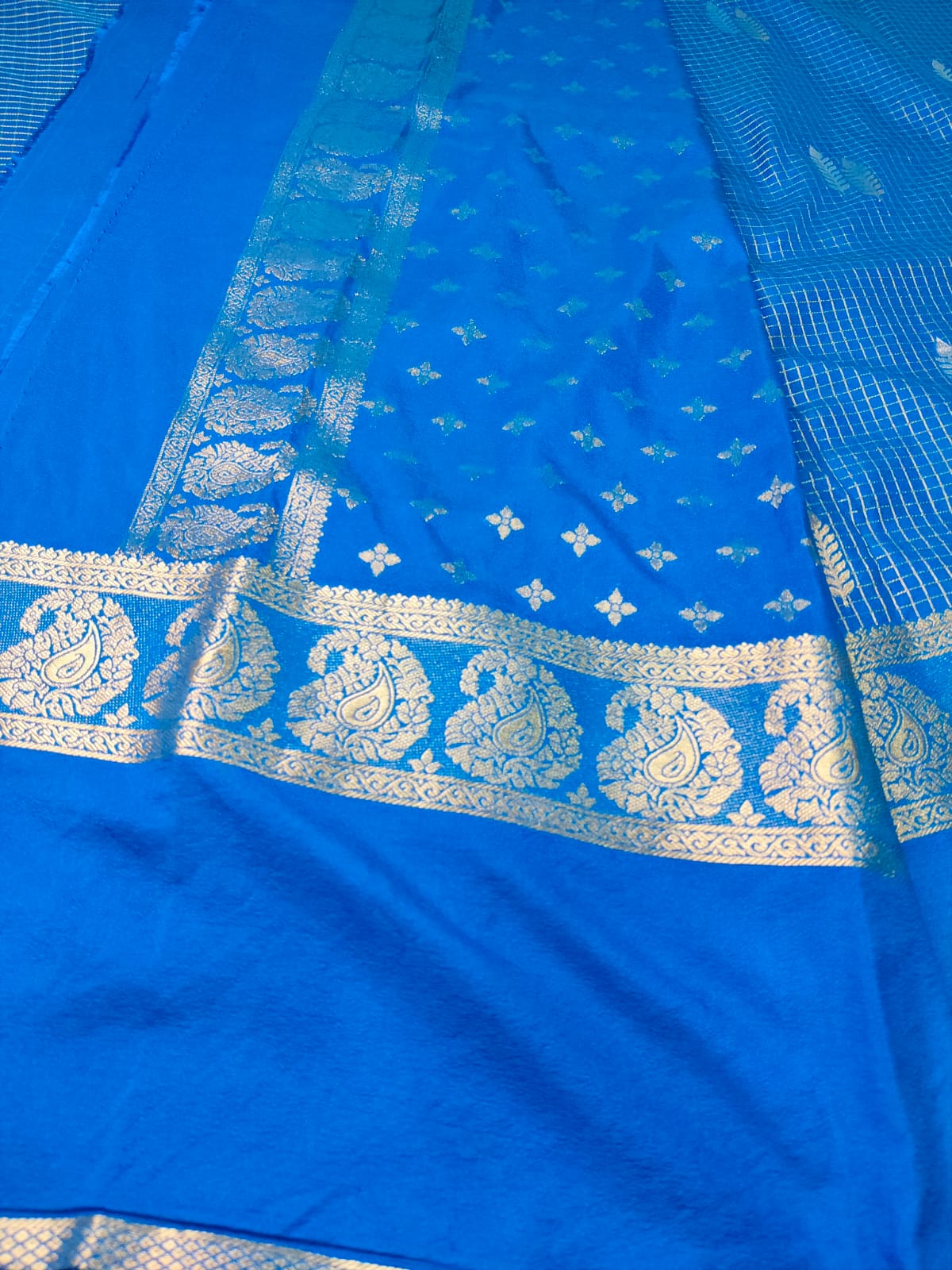 Semi Crepe Silk Saree with Rich Zari Border - SS-99