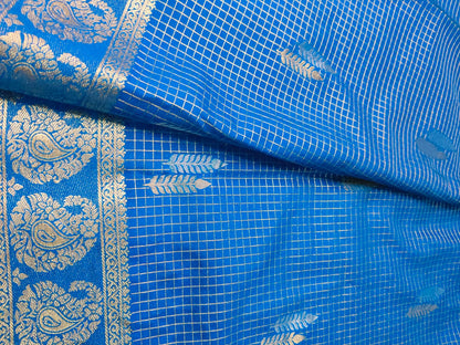 Semi Crepe Silk Saree with Rich Zari Border - SS-99