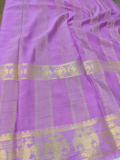 Semi Silk Saree with Peacock Zari Border | Rich Contrast Traditional Saree - SS- 102