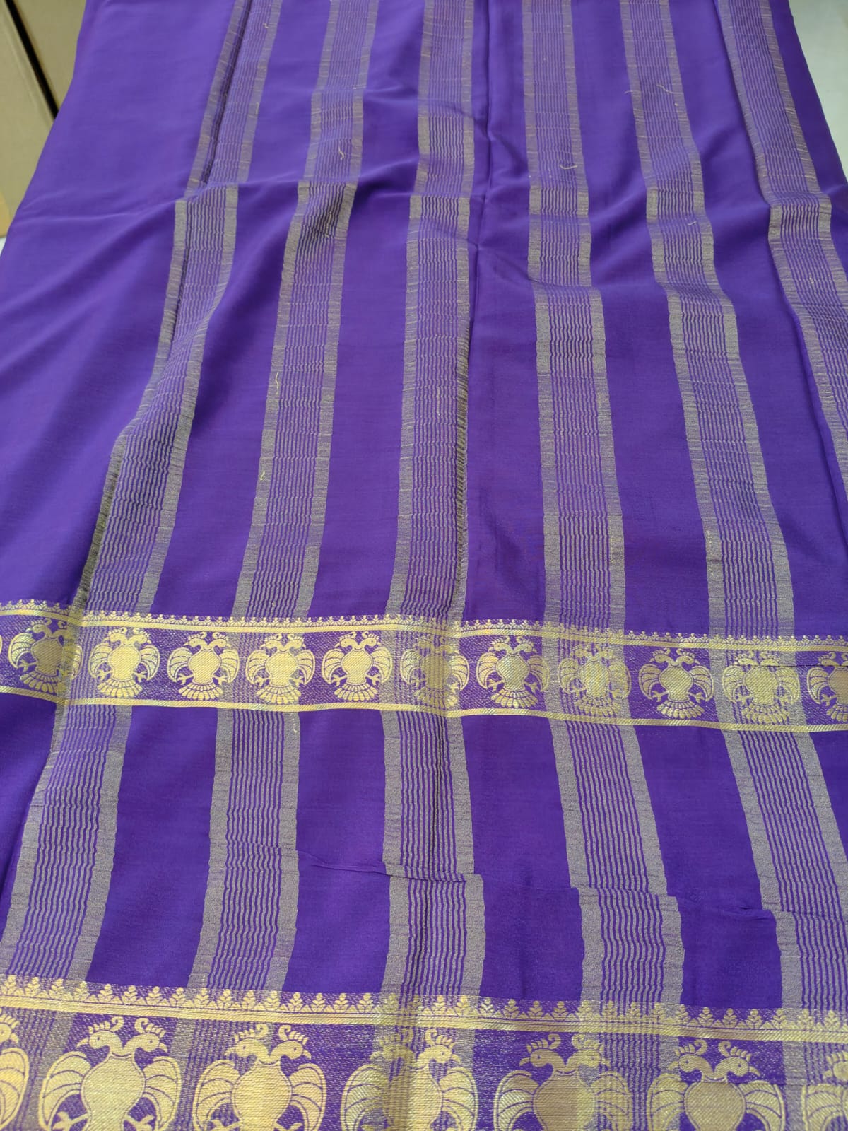 Semi Silk Saree with Peacock Zari Border | Rich Contrast Traditional Saree - SS- 102