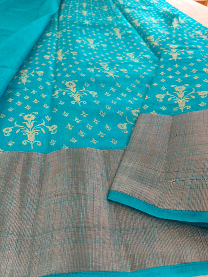 Elegant Linen Saree with Zari Border | Soft & Lightweight Daily Wear -SS -108