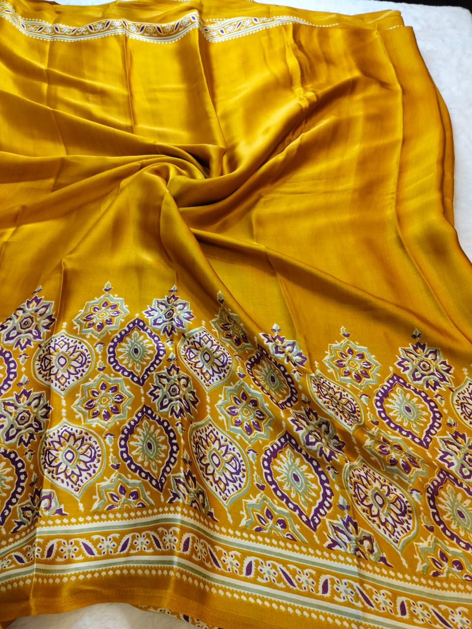 Modal Silk Ajrakh Print Saree (Code - MDS-03)